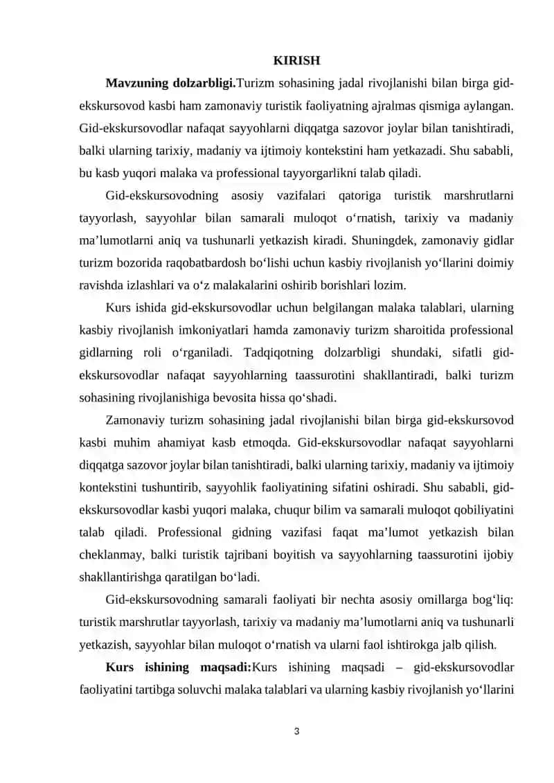 GID-EKSKURSOVODLAR UCHUN MALAKA TALABLARI VA KASBIY RIVOJLANISH YO‘LLARI 3