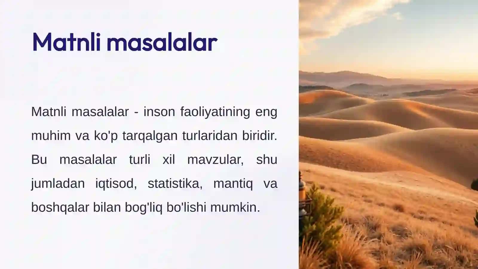 Matnli masalalar 3