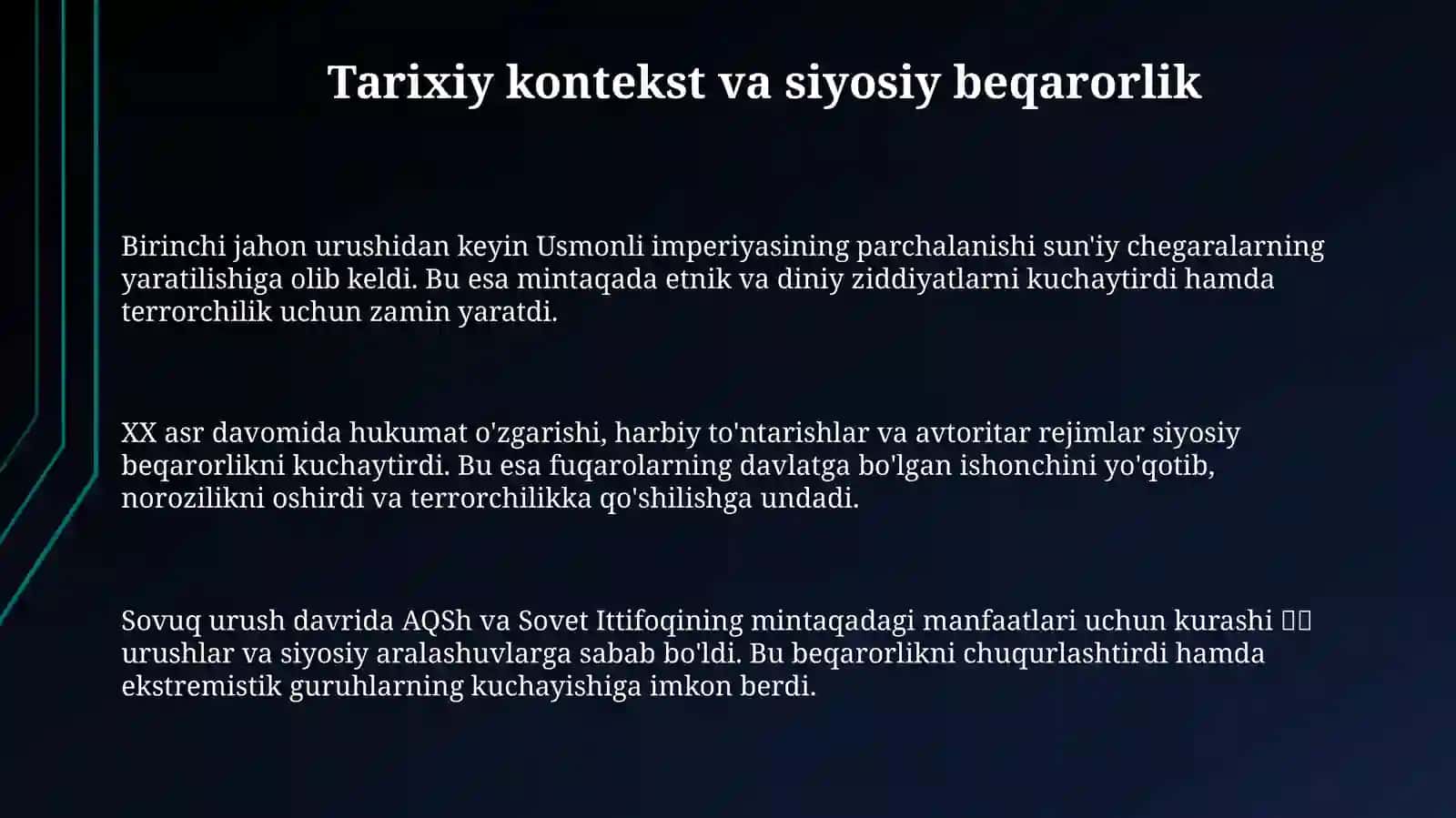 Terrorizmning ildizlari: Tarixiy va siyosiy omillar 3
