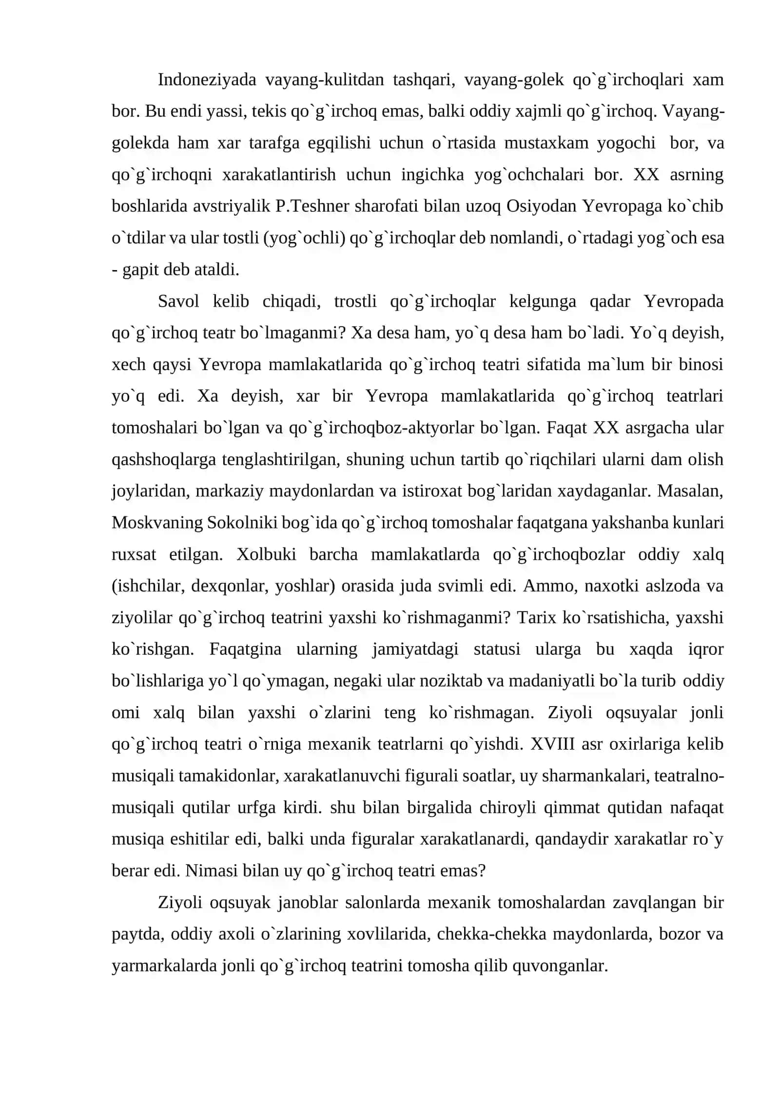 Qo‘g‘irchoq teatrining paydo bo‘lishi, tarixiy ildizlari va tarbiyaviy ahamiyati texnologik asoslarda yoritish 3