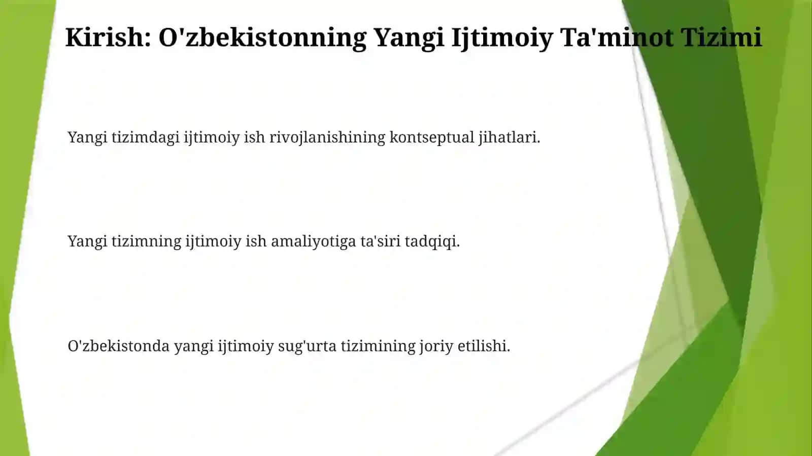 O'zbekistonning Yangi Ijtimoiy Ta'minot Tizimi 3