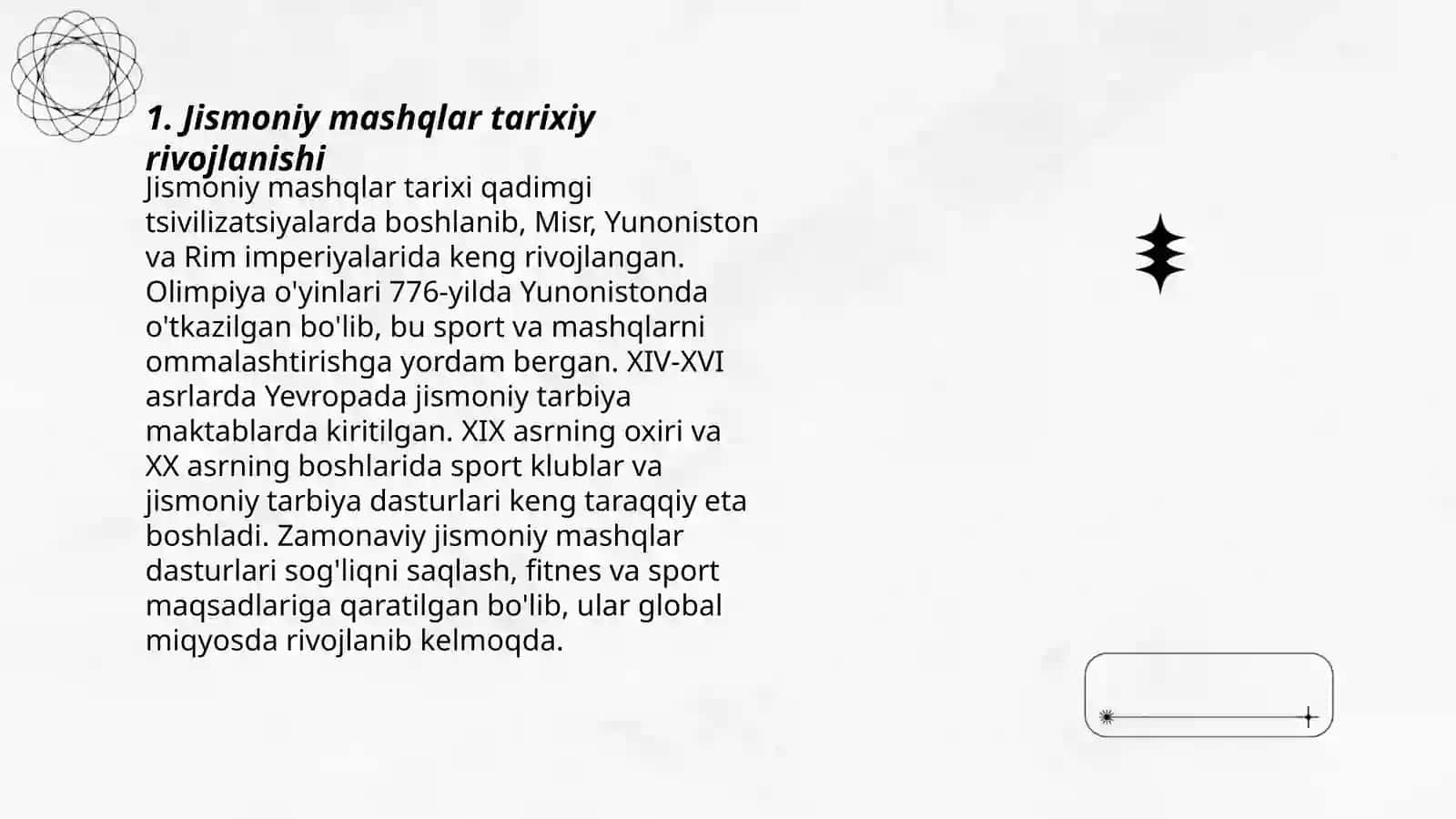 Jismoniy mashqlarni paydo boʻlishi va mazmuni 3