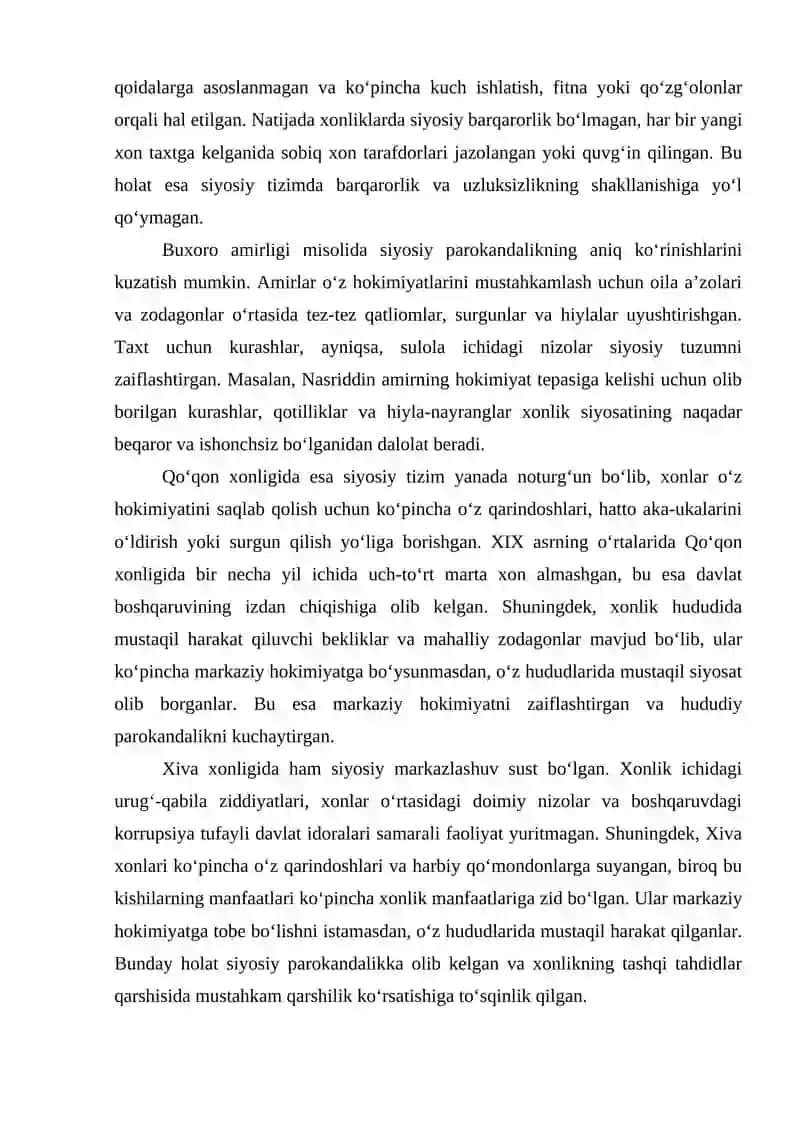 Xonliklarning taraqqiyotdan orqada qolishi 3
