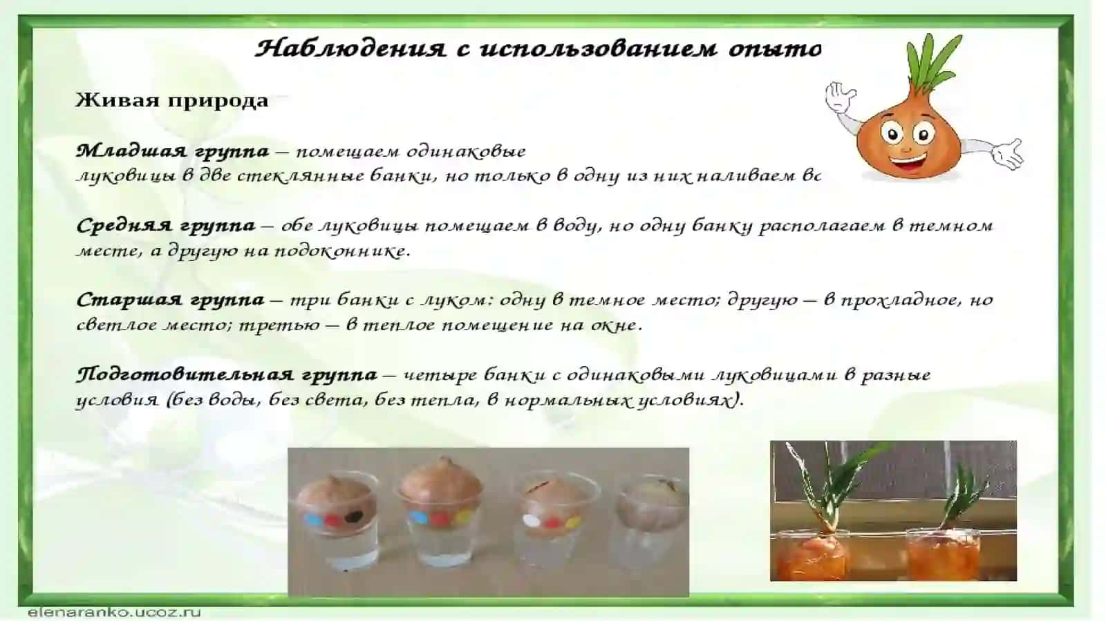 Наблюдение с использованием опытов 3
