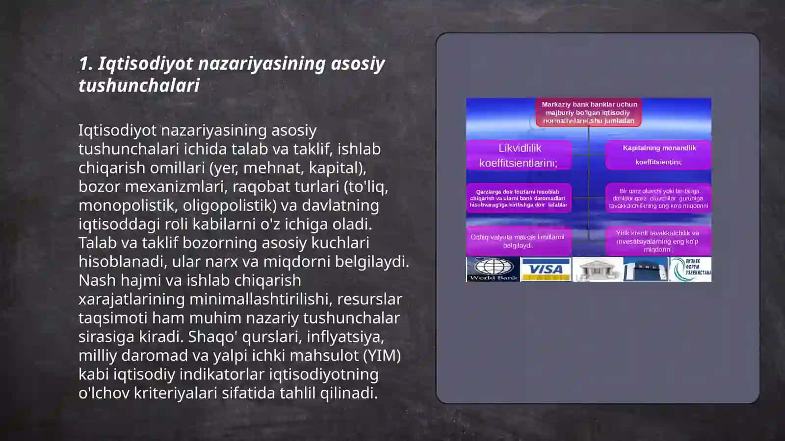 Iqtisodiyot nazariyasi VA tadbirkorlik asoslari 3