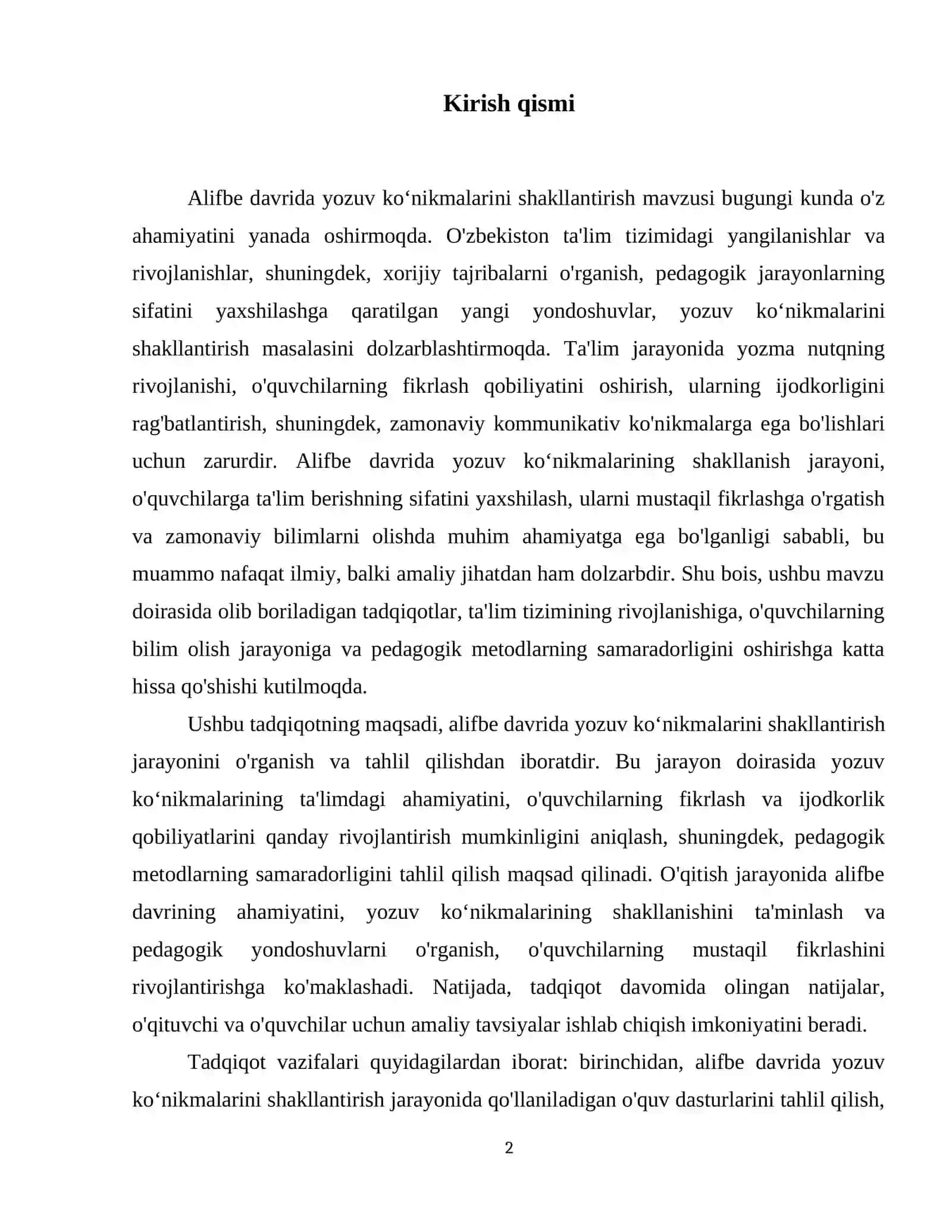 Alifbe davrida yozuv ko‘nikmalarini shakllantirish 3