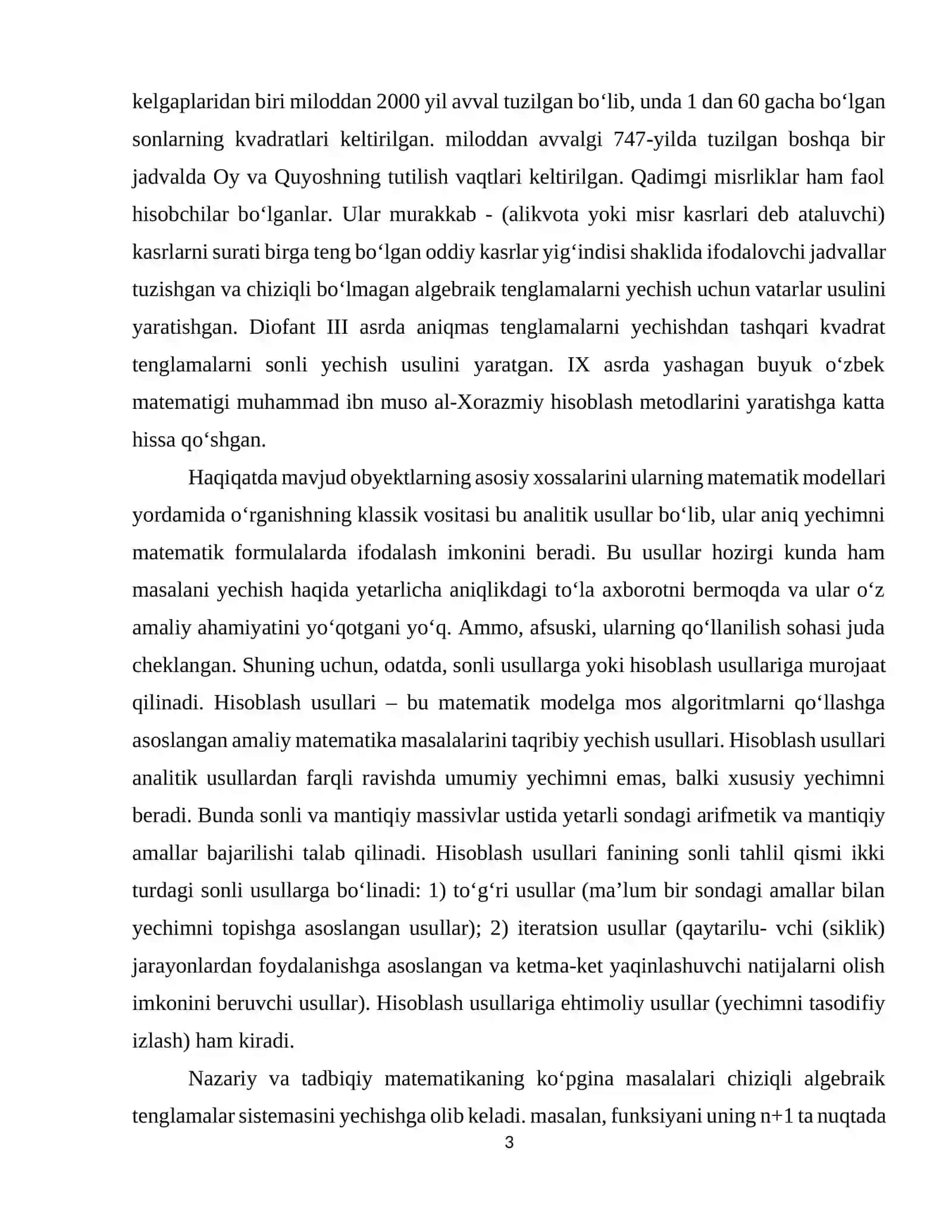 Chiziqli algebraik tenglamalar sistemasini yechish Aylantirishlar va akslantirishlar metodi 3