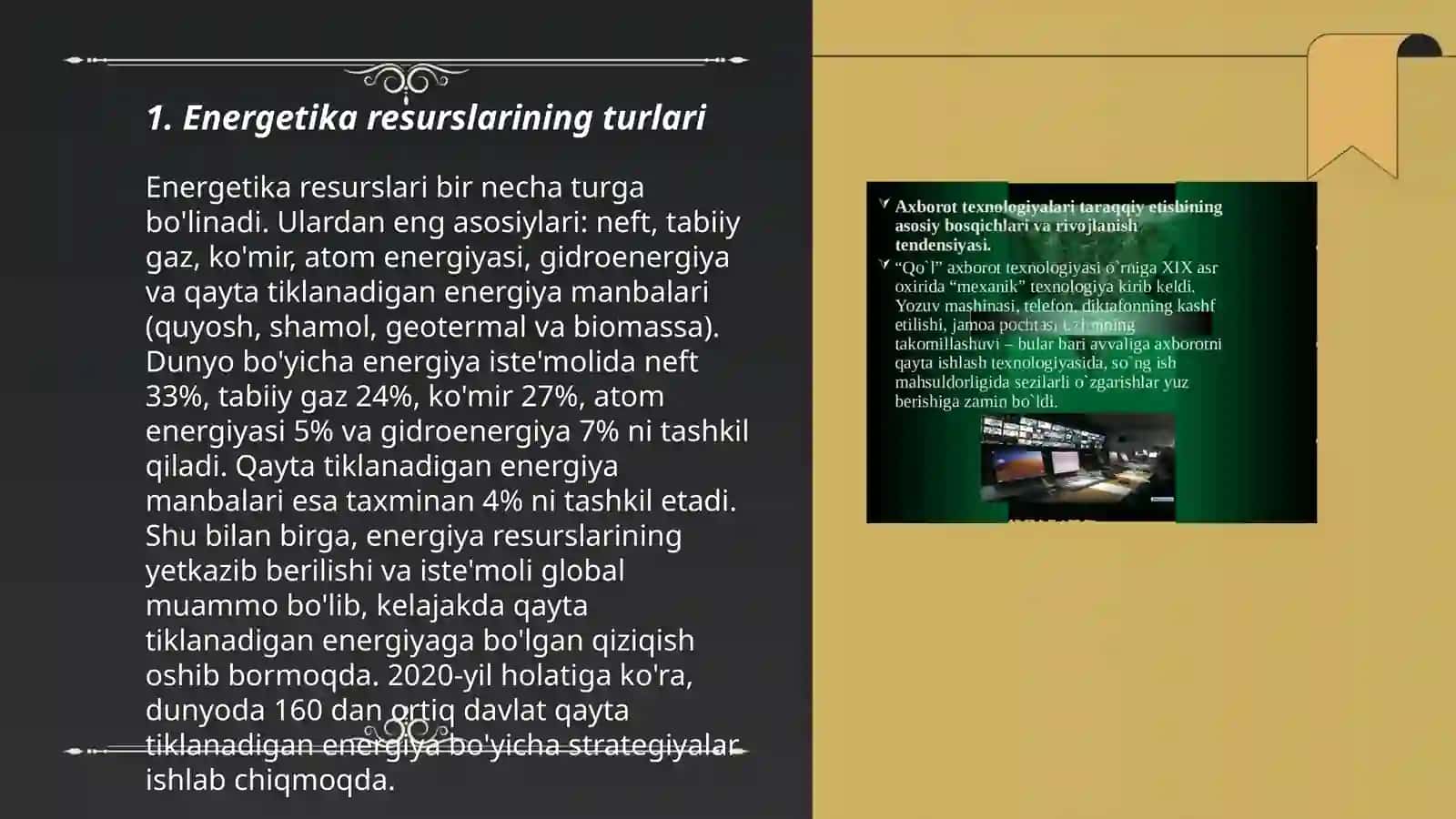 Tiklanuvchi va tiklanmaydigan energetika resurslari 3