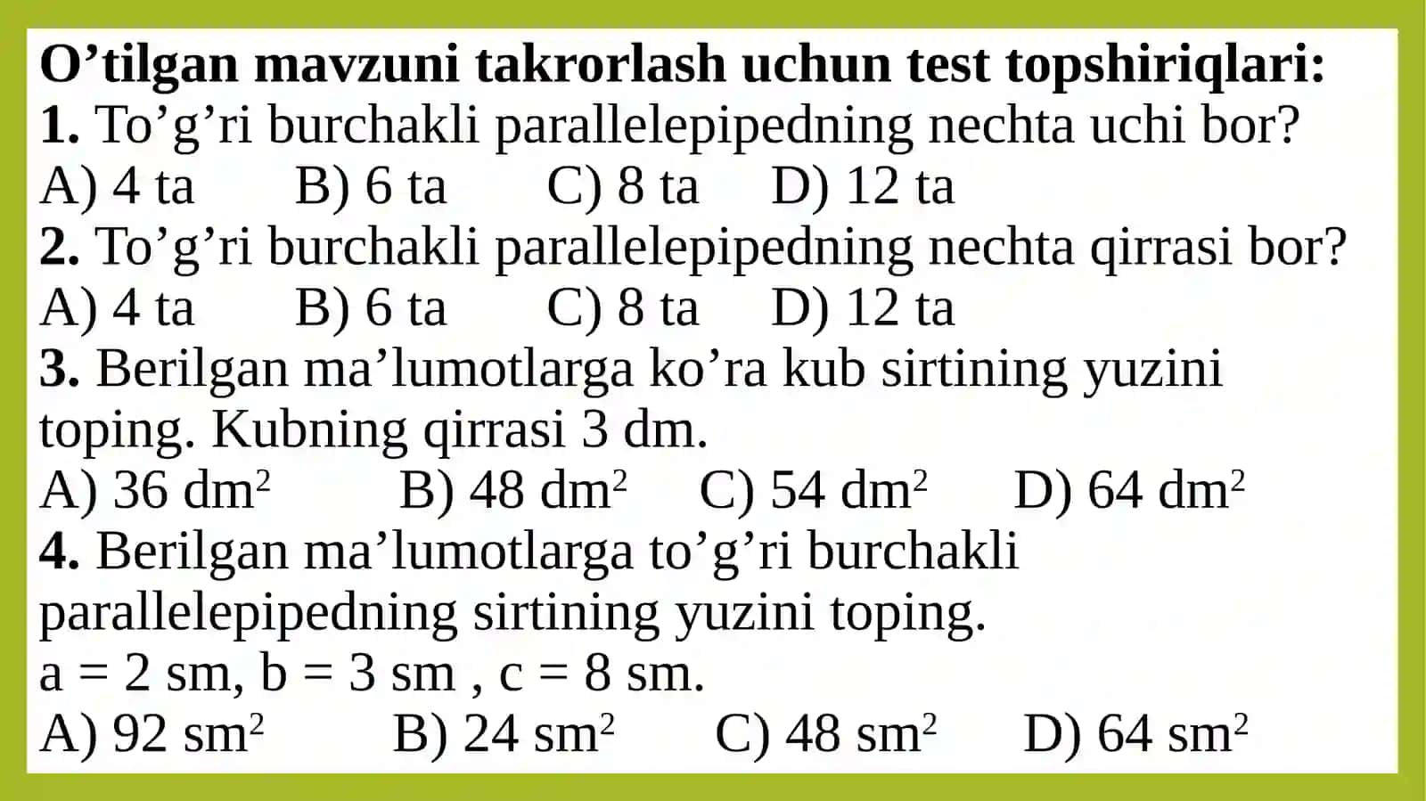 Guruhnomlari “Parallelepiped” va “Kub” 3