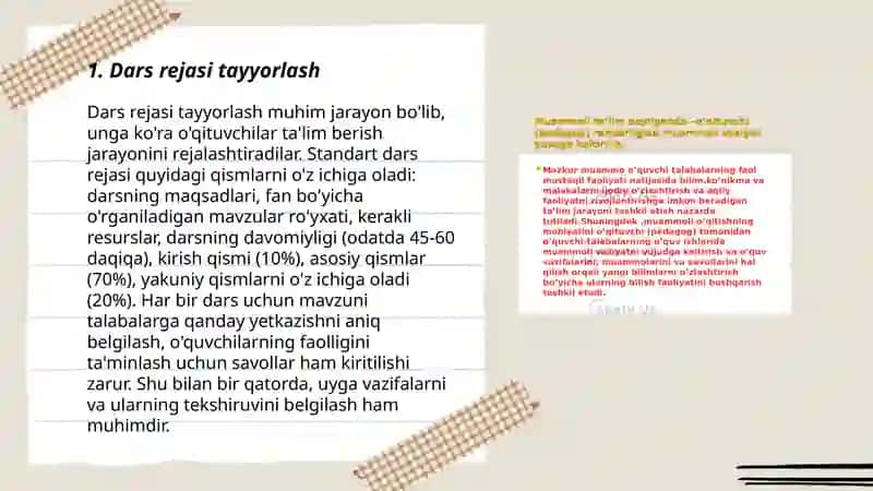 Dars rejasi tayyorlash 3