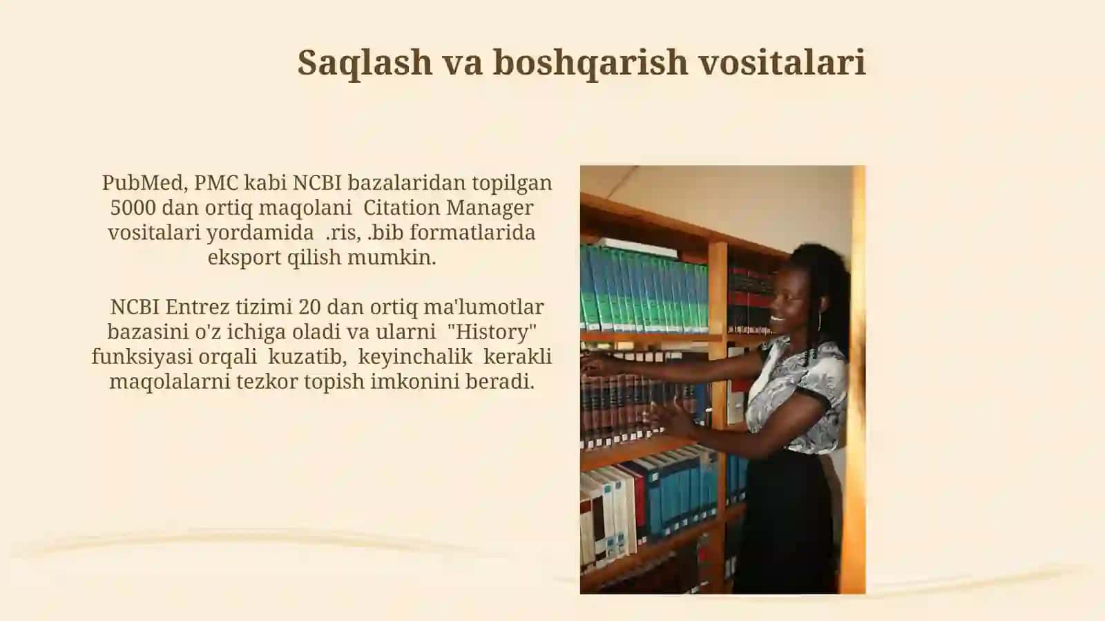 NCBI sayti orqali ilmiy adabiyotlar qidirish va ularni elektron adabiyotlarini olish 3