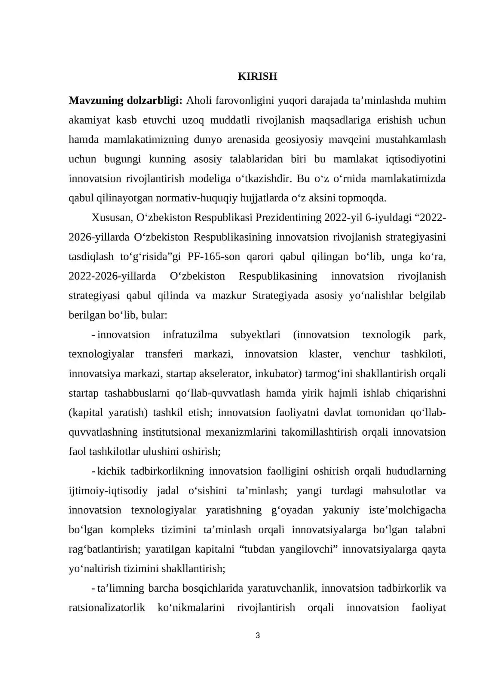 INNOVATSION IQTISODIYOT KURS ISHI 3
