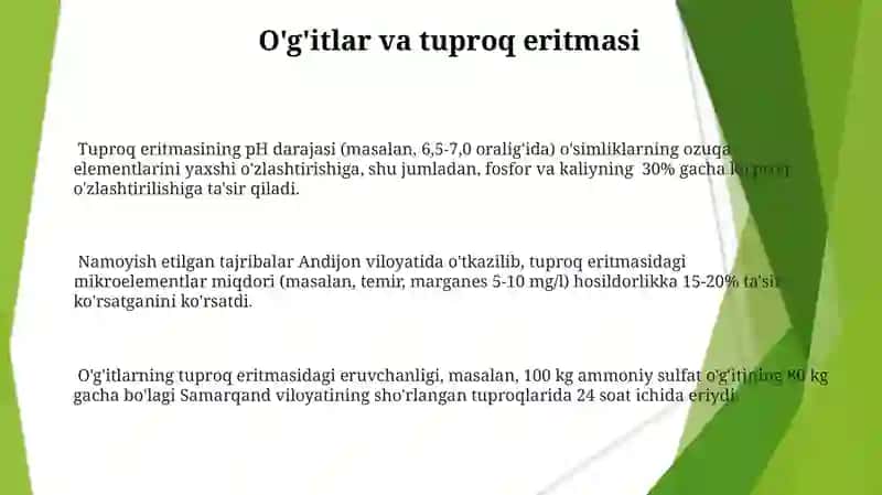 Tuproq eritmasi va uni unumdorlikka ta'siri 3