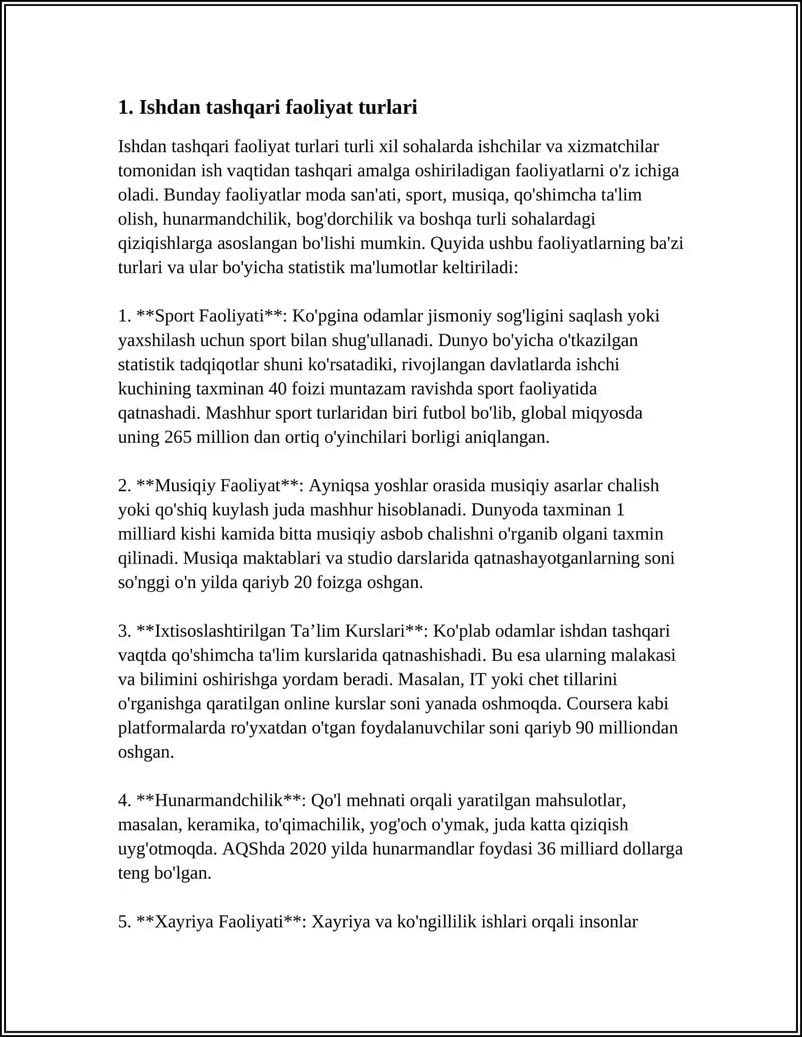 SINFDAN TASHQARI ISHLAR 3