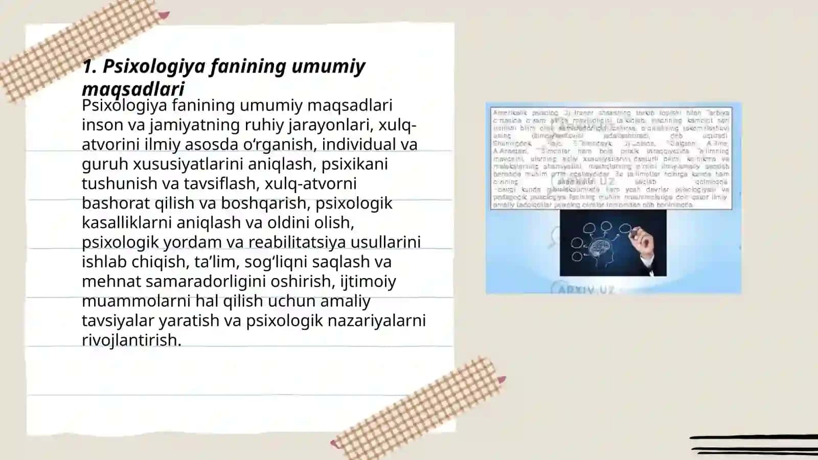 Psixologiya fanining maqsad va vazifalari 3