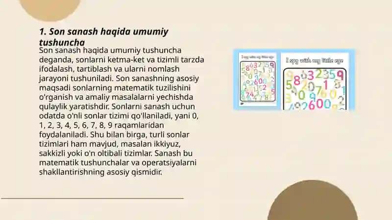 Bolalarda son sanoq haqidagi va butun sonlar qatori haqidagi tasavvurlarni rivojlantirish 3