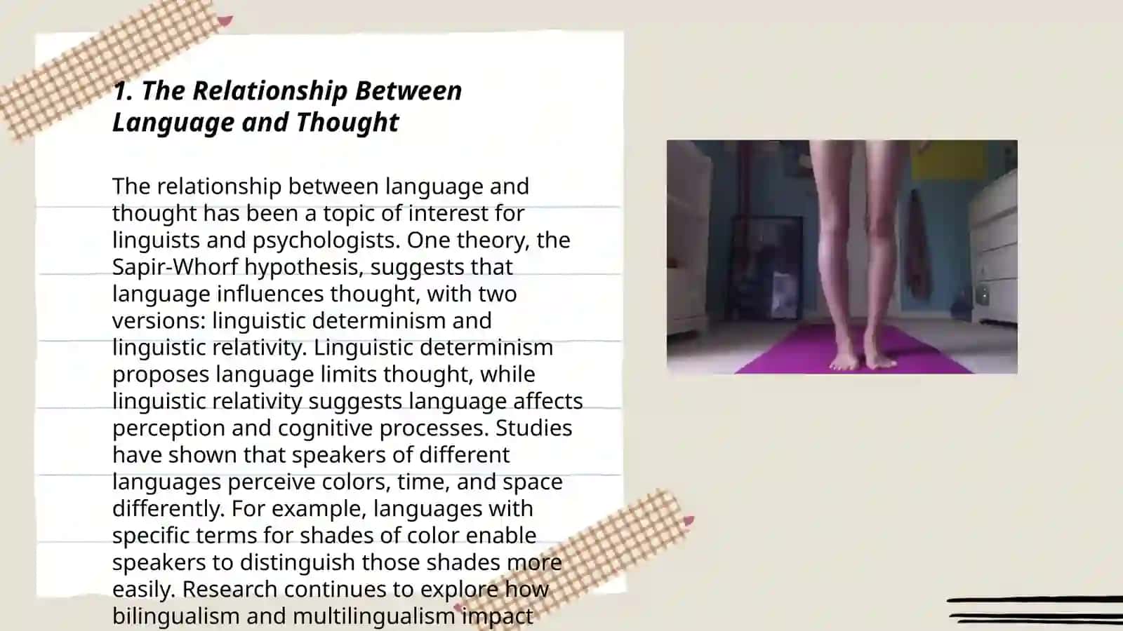 The Relationship Between Language and Thought 3