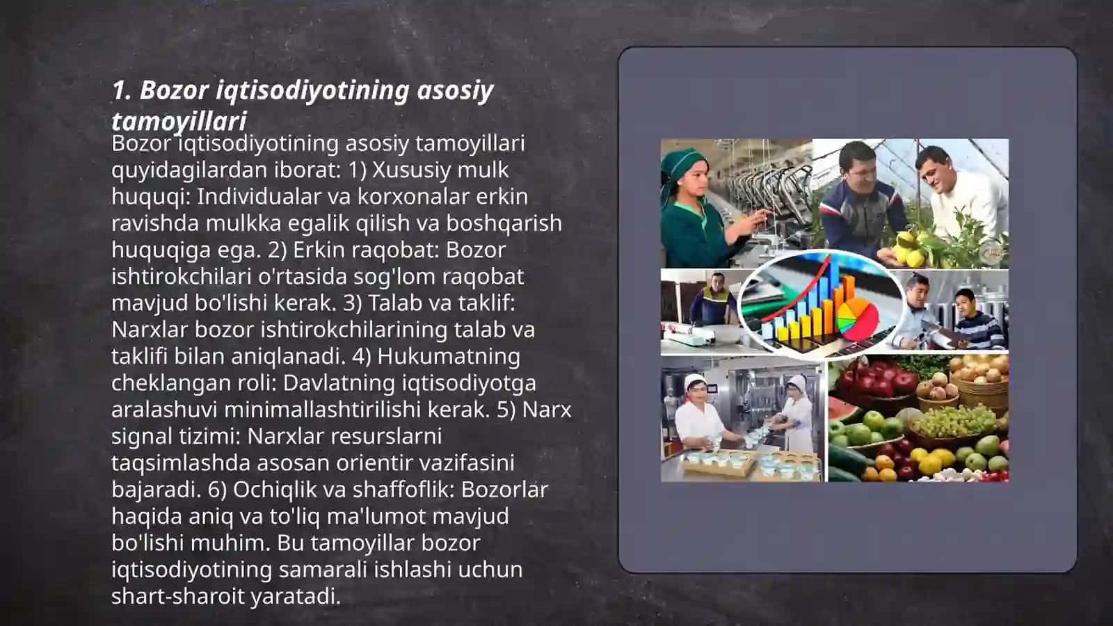 Tovar pul munosabatlari rivojlanishi bozor iqtisodiyoti shakilanishi va amal qilishining asosidir 3