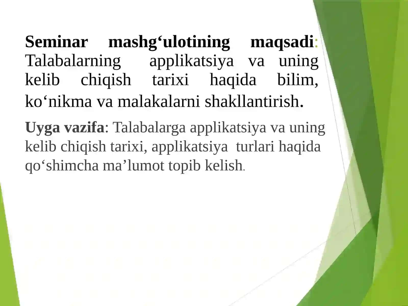Applikatsiya haqida umumiy tushuncha 3