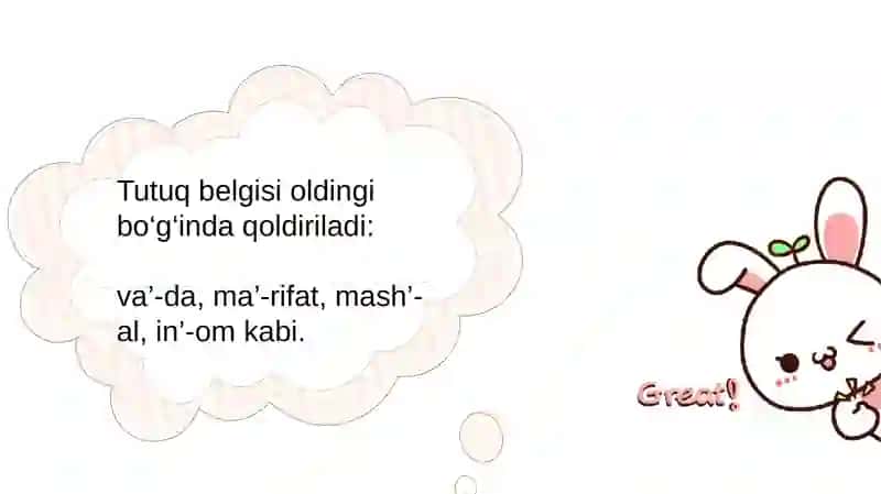 Oʻzbek tilida koʻchirish qoidalari 3