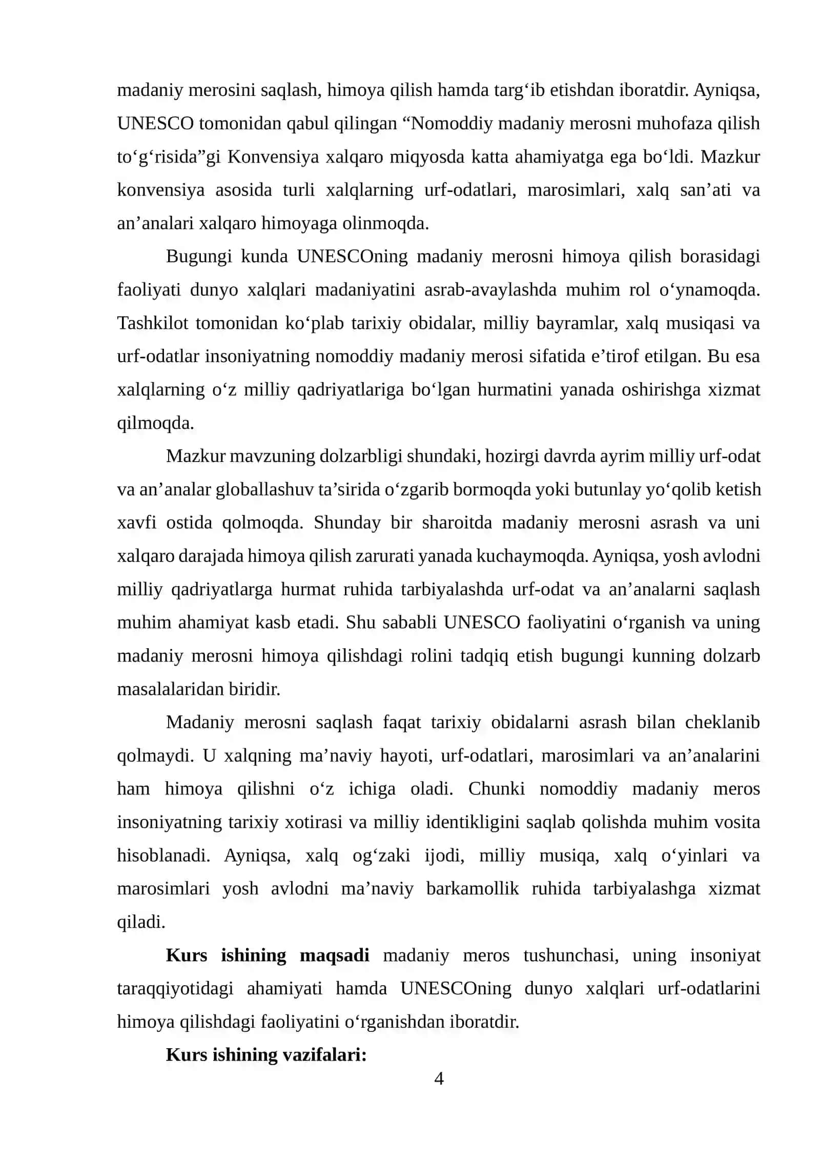 MADANIY MEROS VA YUNESKO DUNYO XALQLARINING URF-ODATLARINING HIMOYASI 3