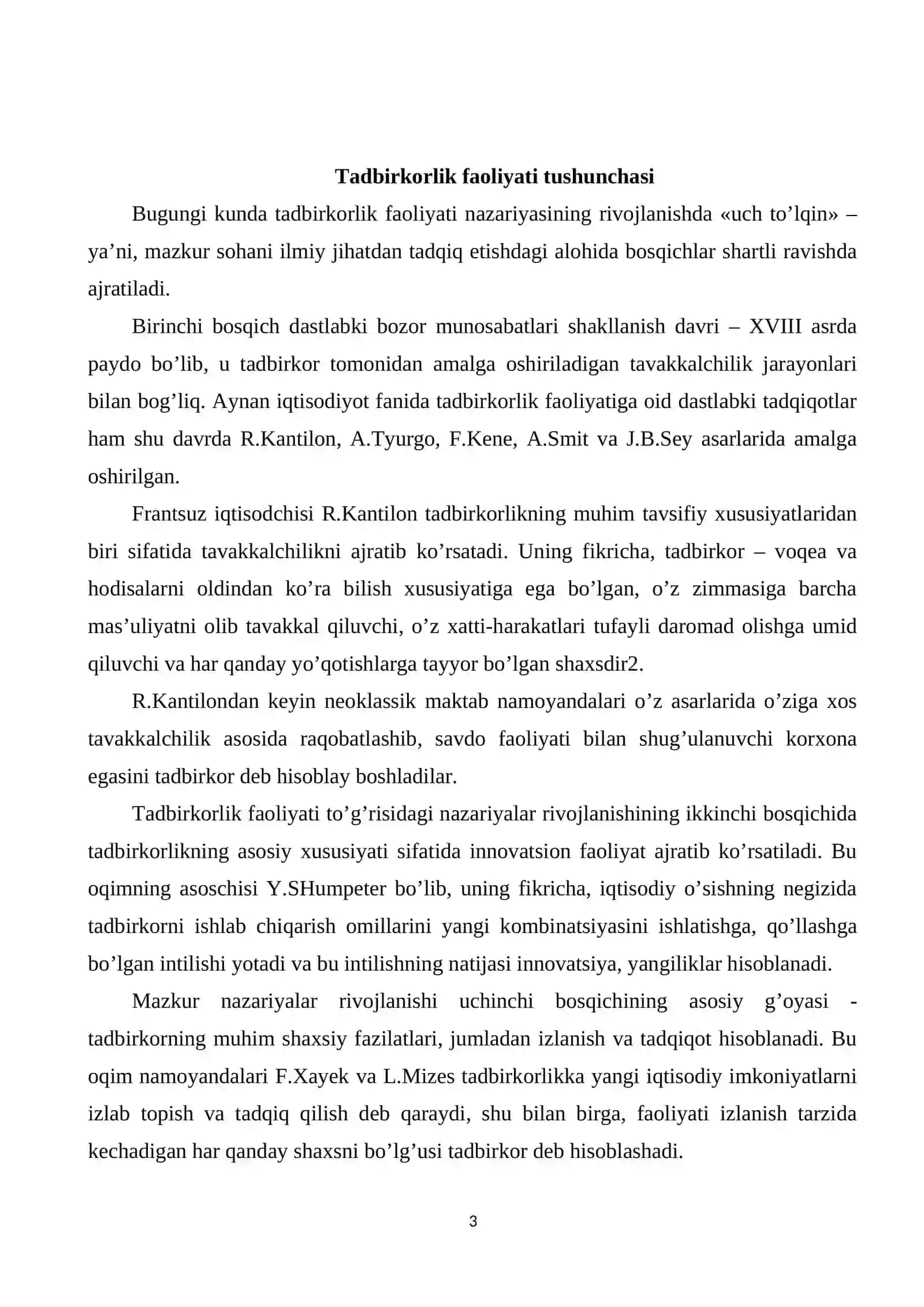 Tadbirkorlik faoliyati va tadbirkorlik kapitali 3