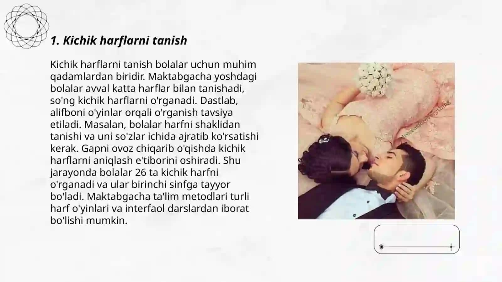 Kichik harflarni oʻrgatish va yozdirish boʻyicha dars ishlanmasini tayyorlash 3