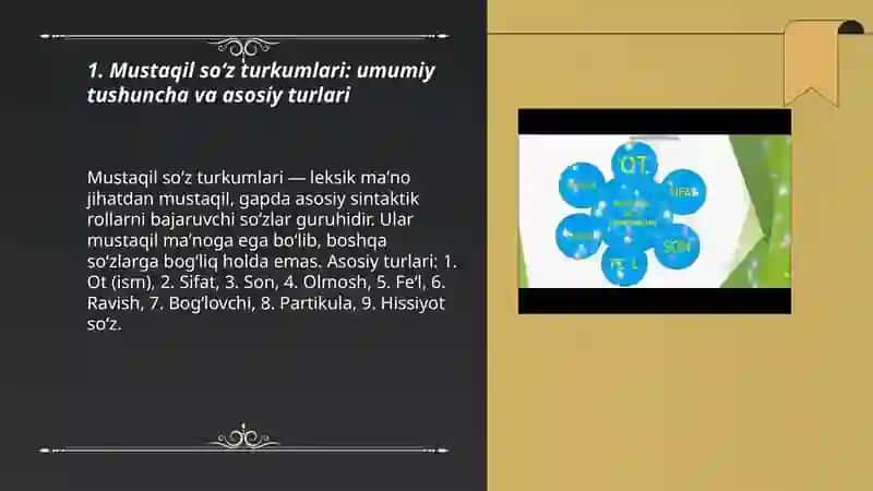 Oʻzbek tilida mustaqil soʻz turkumlari 3