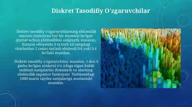Diskret Tasodifiy O'zgaruvchilar 3