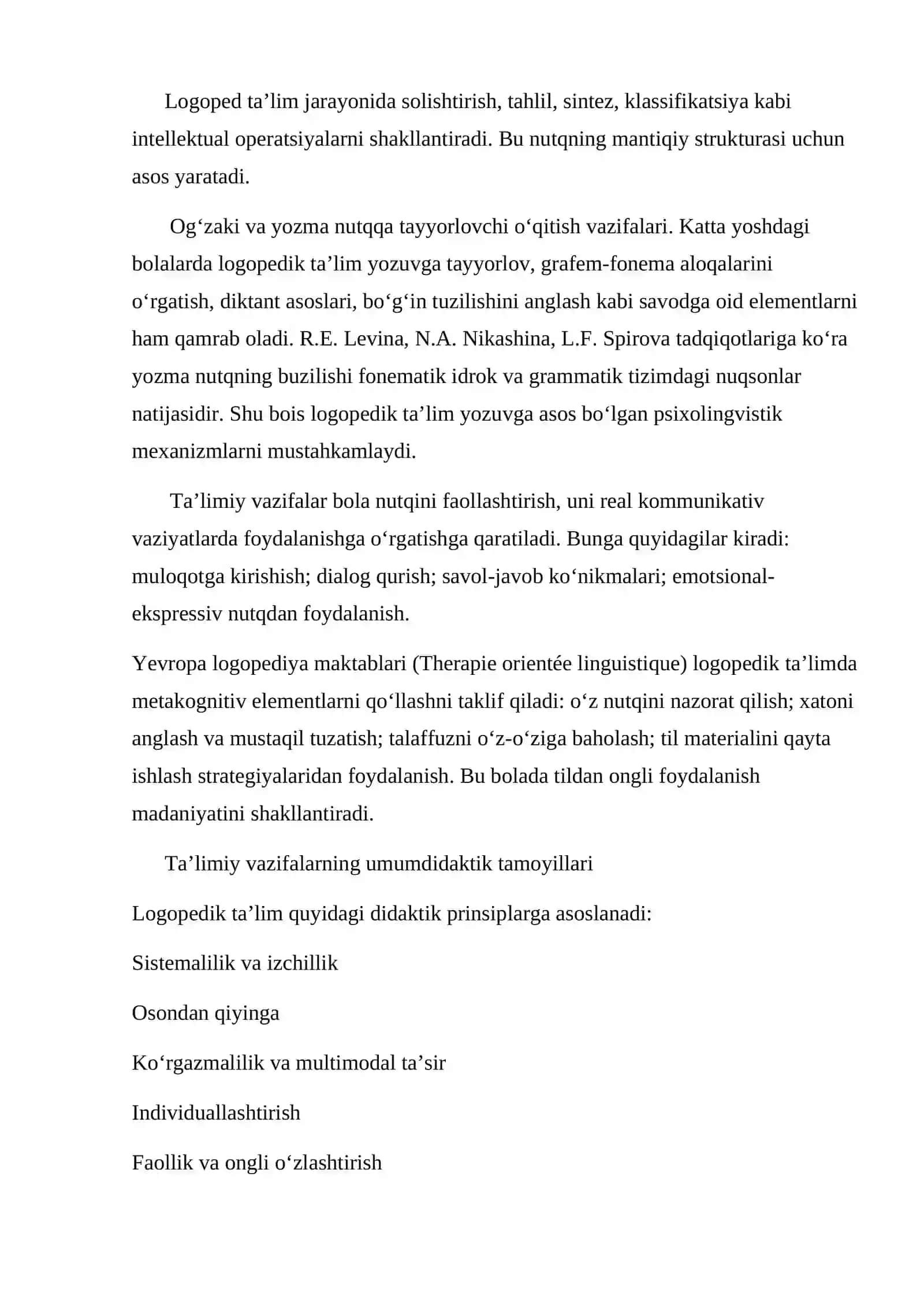 Logopedik mashg’ulotlarda ta’limiy, tarbiyaviy va rivojlantiruvchi vazifalar 3