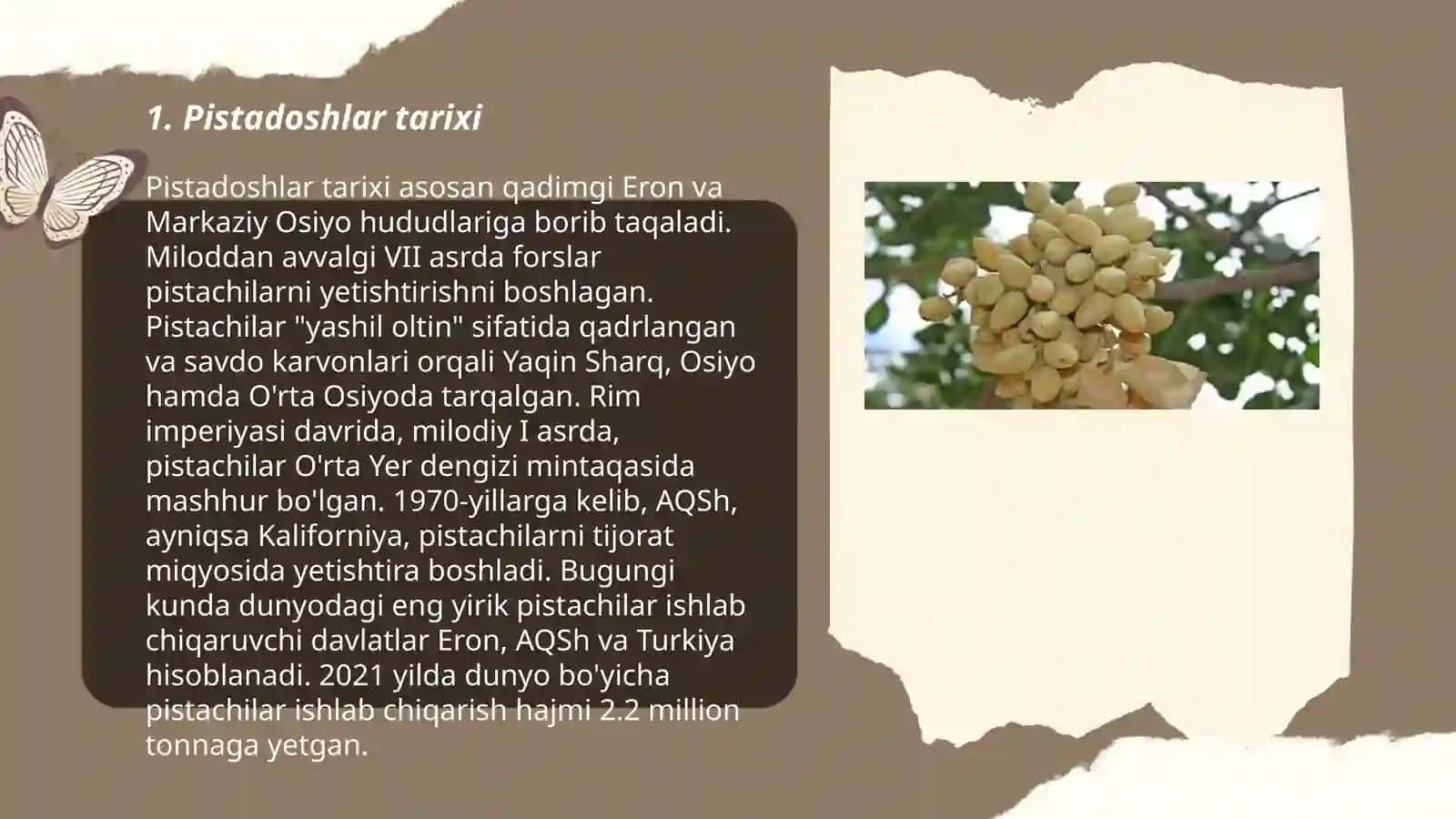 Pistadoshlar tarixi 3