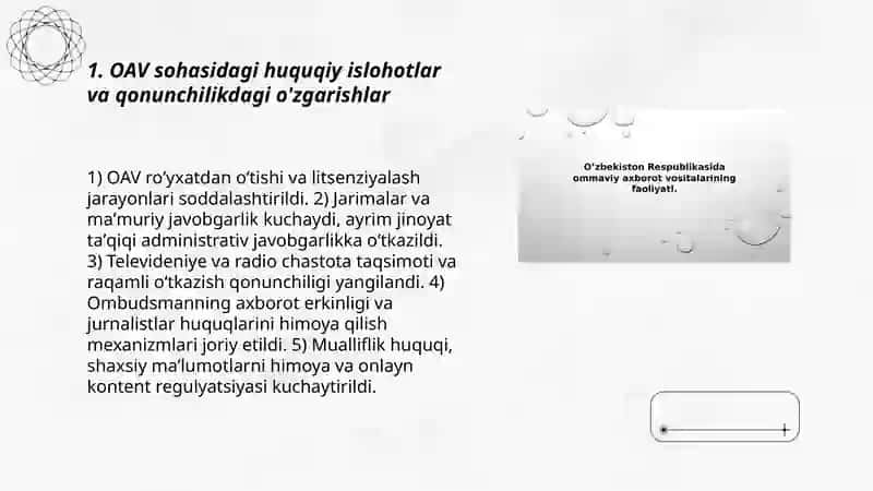 Oʻzbekiston Respublikasida ommaviy axborot vositalari faoliyati (oʻzgarishlar va muammolar) 3