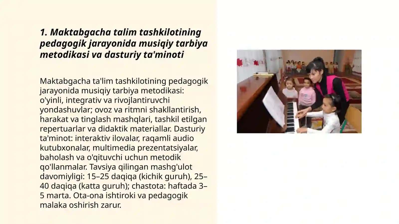 Maktabgacha talim tashkilotining pedagogik jarayonida bolalarning musiqiy madaniyatini shakllantirish 3