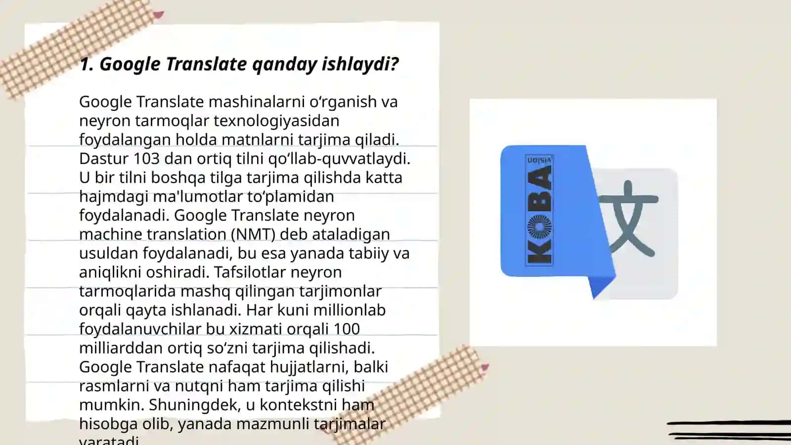 Google Translate bilan ishlash 3