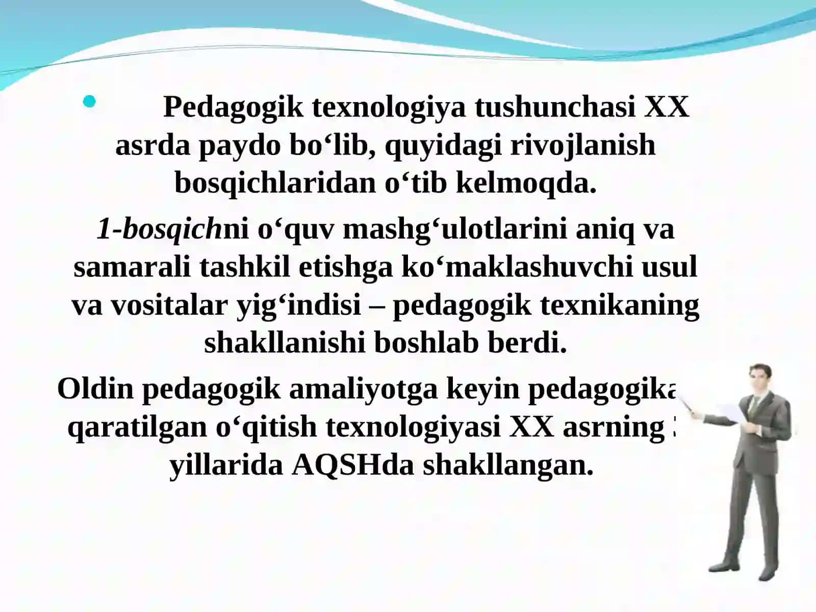 Ta’lim texnologiyalarining rivojlanish bosqichlari 3