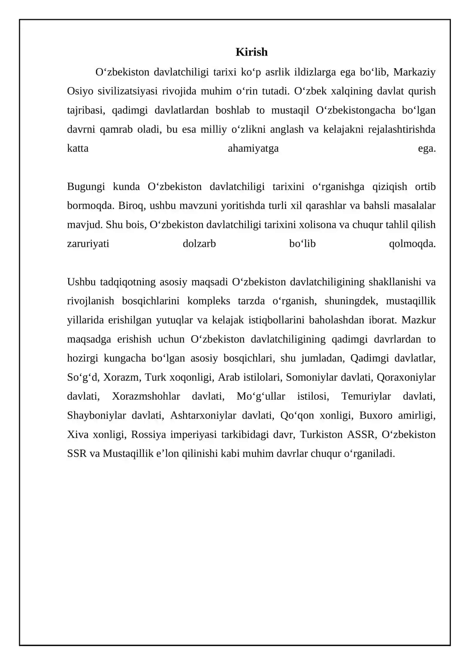 O`zbekiston davlatchiligi va ununig tarixiy bosqichlari 3