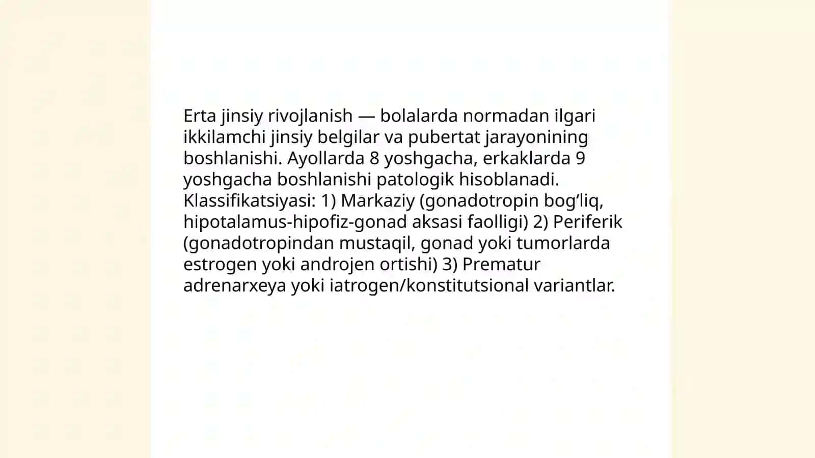 Erta jinsiy rivojlanish 3