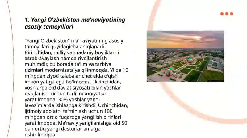 Yangi O'zbekistonda Ma'naviyat:O'zgarishlar va Umidlar Yolida 3