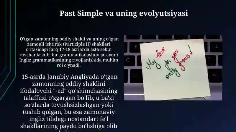 Zamon va Aspektning Rivojlanishi 3