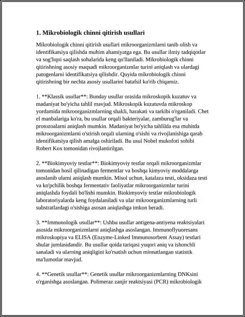 Mikrobiologik chinni qitirish usullari 3