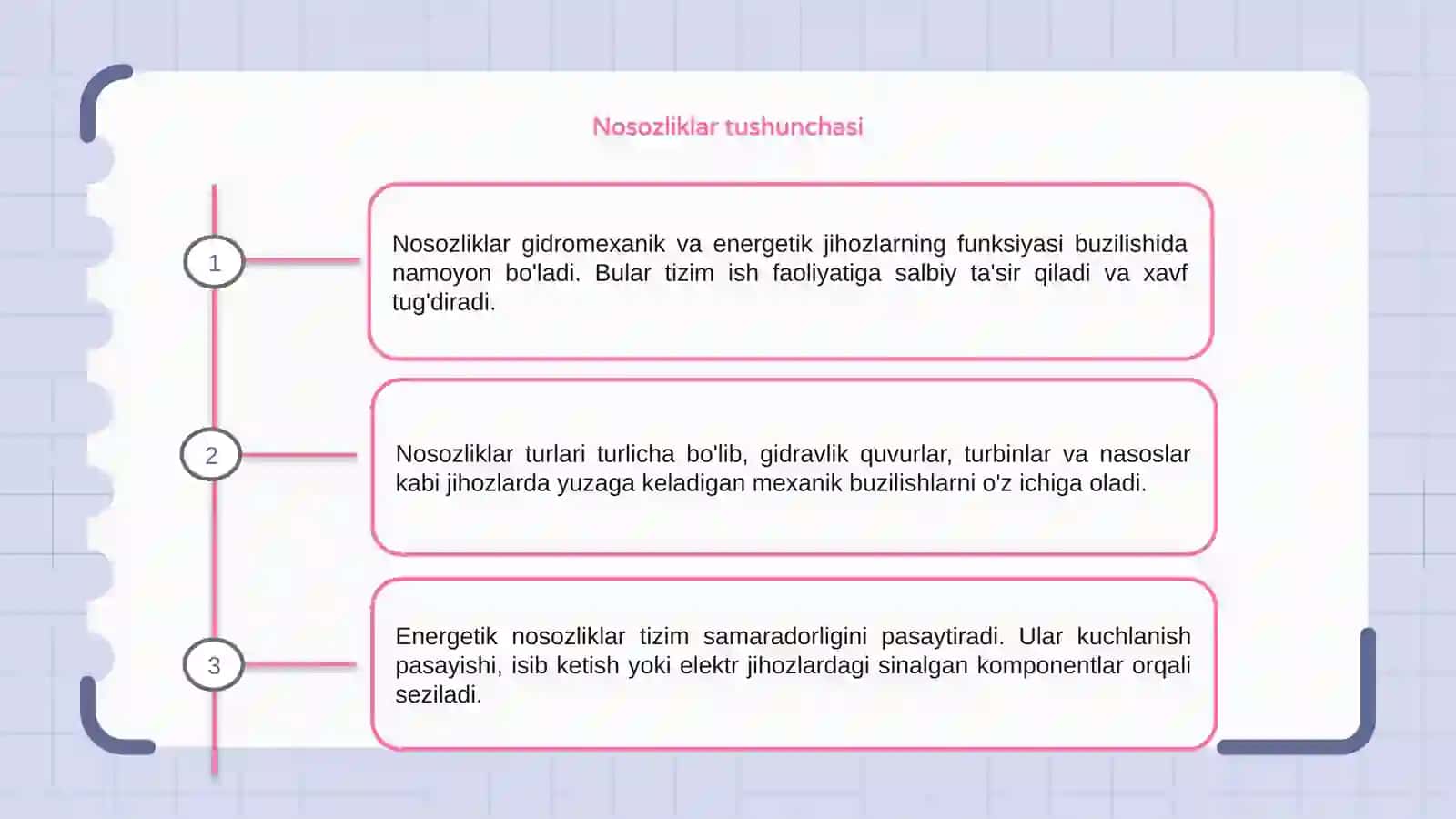 Nosozlarning asosiy gidro mehanik va energetik jihozlari 3