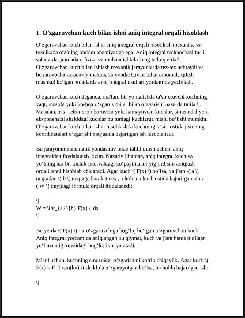 ANIQ INTEGRALNING MEXANIKA VA TEXNIKADA TADBIQLARI 3