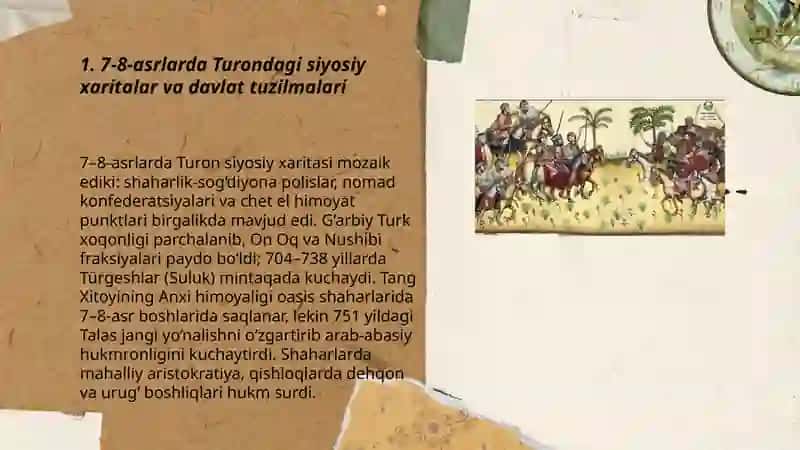 7-8 asrlarda Turonda siyosiy vaziyat 3