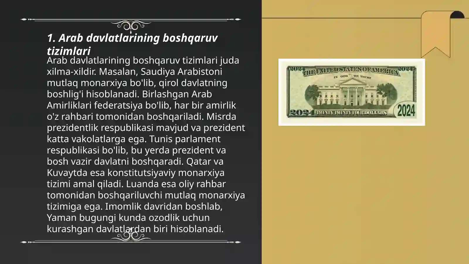 Arab davlatlarining siyosiy va iqtisodiy tuzilmalari 3