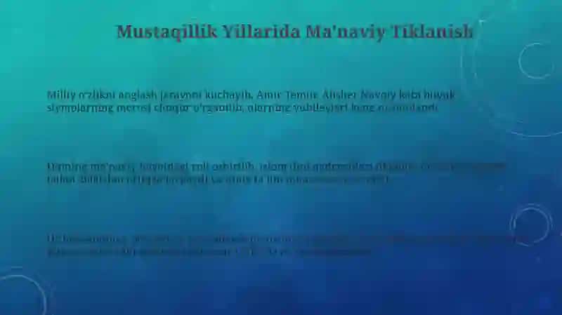 Mustaqillik Yillarida Ma'naviy Tiklanish 3
