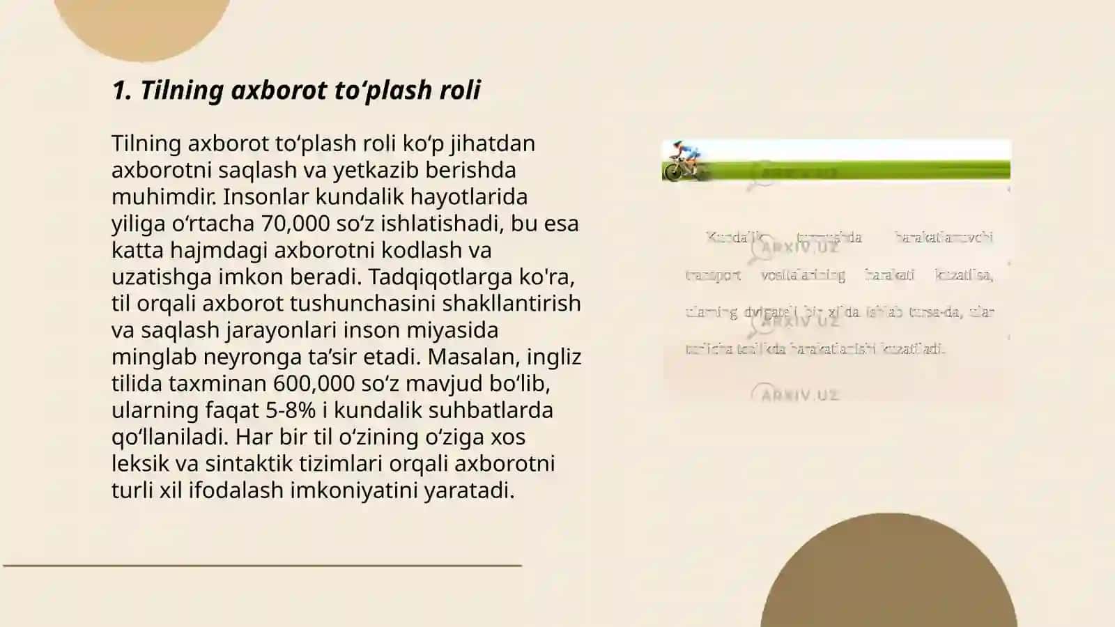 Tilning axborot toʻplash va uzatish funksiyasi 3