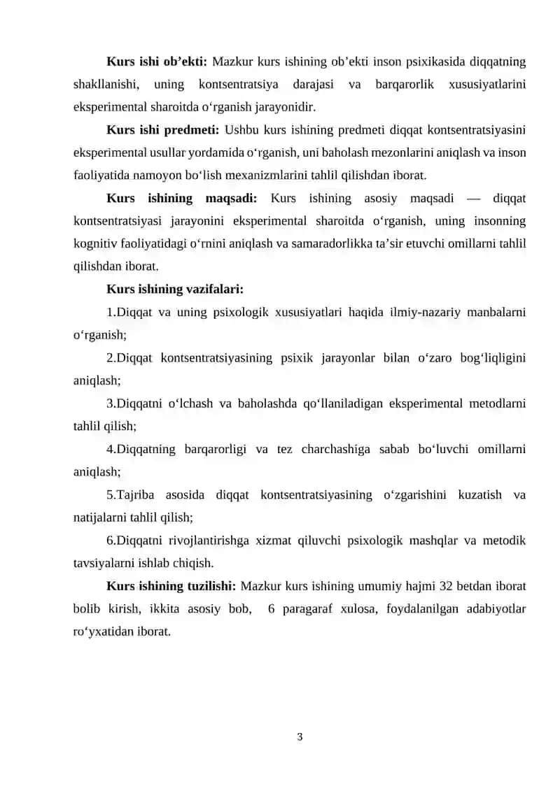 Kontsentratsiyani eksperimental o'rganish 3