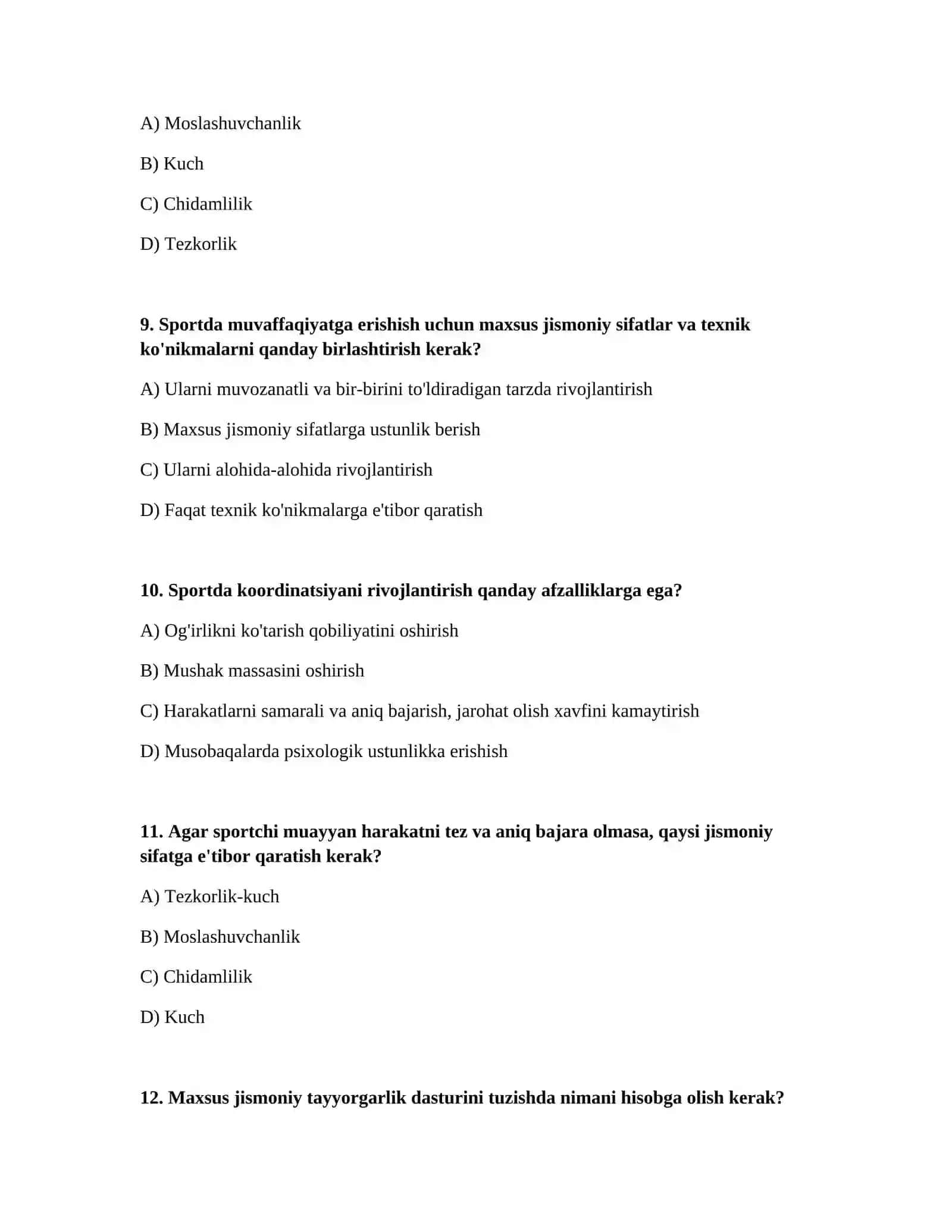 Maxsus jismoniy sifatlarni texnik konikmalar rivojlantirish 3
