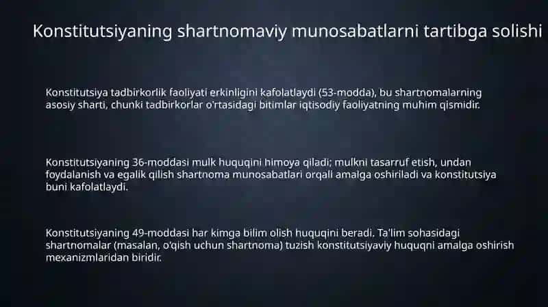 Konstitutsiya va shartnomalar munosabatlari 3