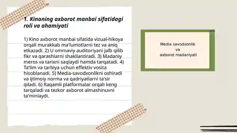 Kino axborot madaniyatining muhim manbai 3
